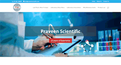 Desktop Screenshot of praveenscientific.com